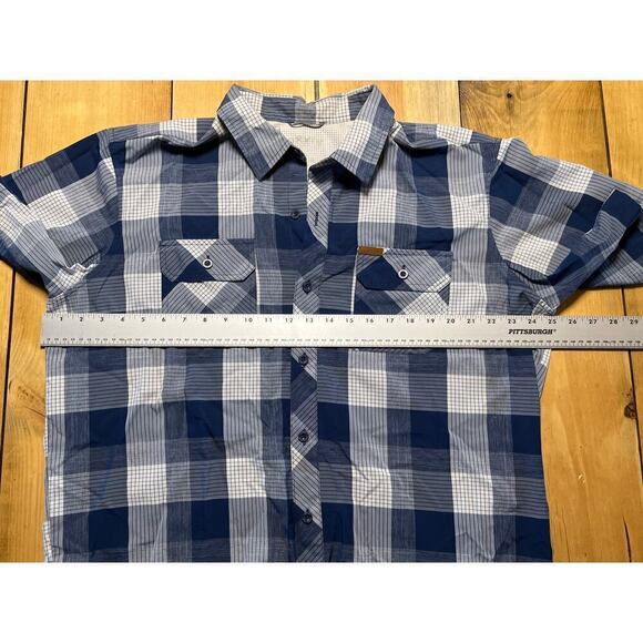 Orvis Men's Button Down Plaid Collared Shirt. Size XL.  Outdoors/ Blue&White - Picture 6 of 7